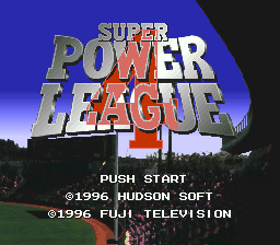 Super Power League 4 (Japan) Title Screen